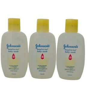 Johnson's Baby Head to Toe Body Wash Gentle Bath No More Tears 4 oz. Lot of 3